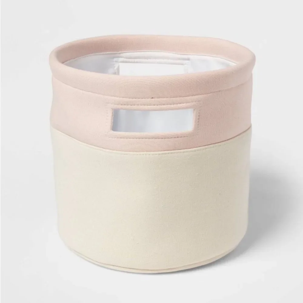 Pillowfort Cylinder Color Block Bin